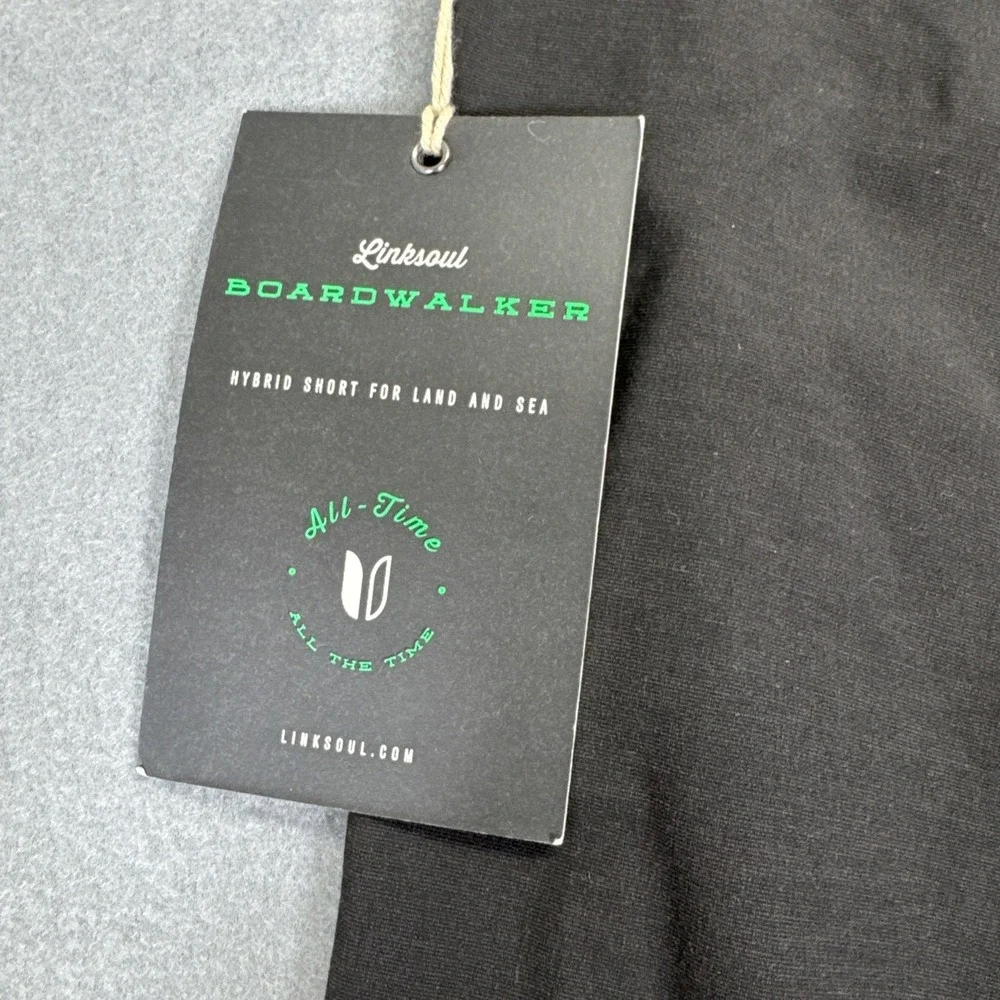 Linksoul Shorts Mens 40 Black Boardwalker‎ Boardshorts Golf Swim LS6113
